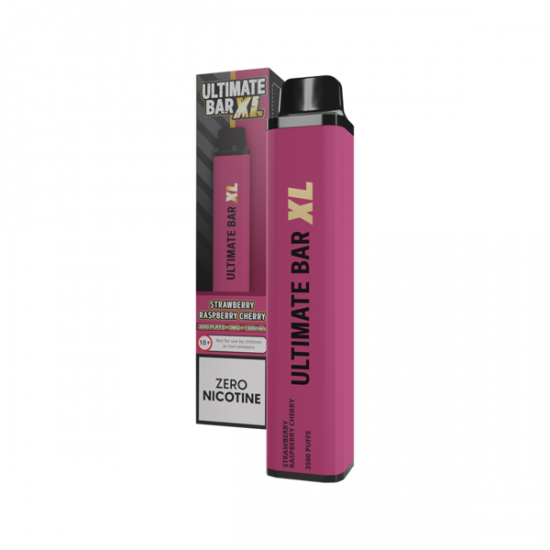 0mg Ultimate Bar XL Disposable Vape Device 3500 Puffs - Flavour: Strawberry Raspberry Cherry