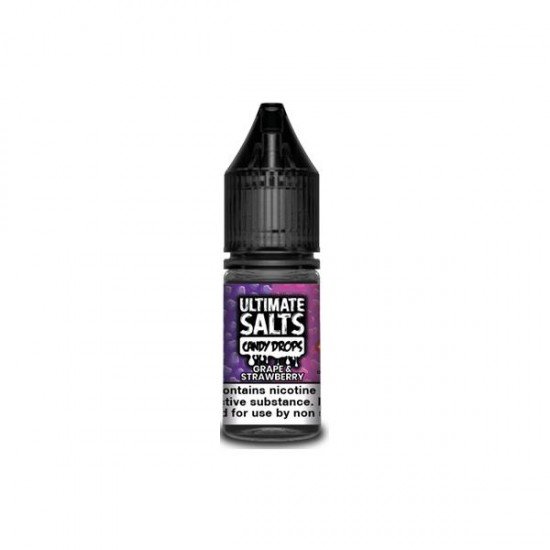 10MG Ultimate Puff Salts Candy Drops 10ML Flavoured Nic Salts - Flavour: Grape & Strawberry