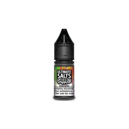 10MG Ultimate Puff Salts Sherbet 10ML Flavoured Nic Salts (50VG/50PG) - Flavour: Rainbow