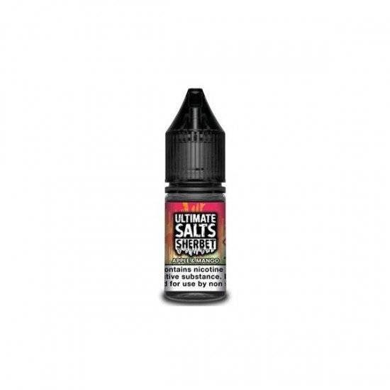 10MG Ultimate Puff Salts Sherbet 10ML Flavoured Nic Salts (50VG/50PG) - Flavour: Apple & Mango