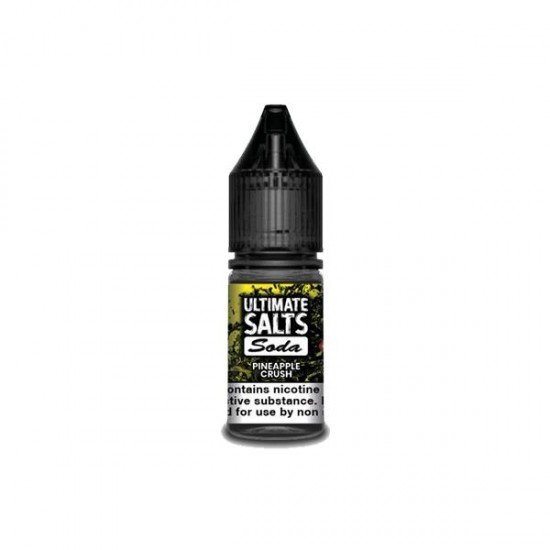 10MG Ultimate Puff Salts Soda 10ML Flavoured Nic Salts (50VG/50PG) - Flavour: Pineapple Crush