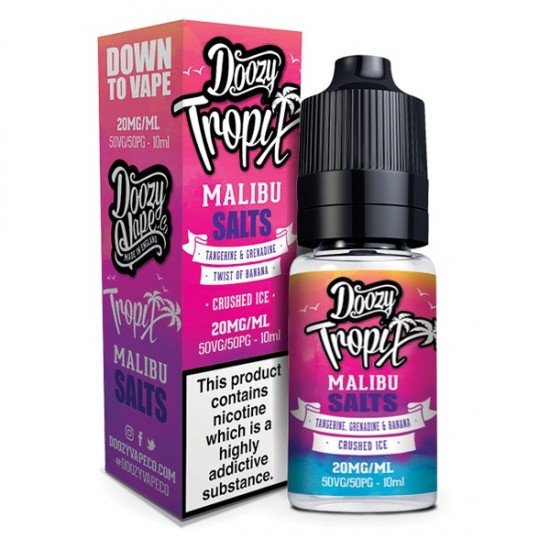 10MG Doozy Tropix Salts by Doozy Vape Co (50VG/50PG) - Flavour: Malibu