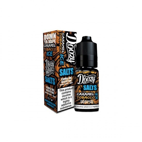 10mg Doozy Vape Co Nic Salt 10ml (50VG/50PG) - Flavour: Caramel Tobacco