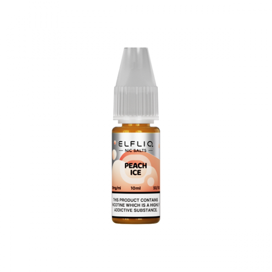 10mg ELFLIQ By Elf Bar 10ml Nic Salt (50VG/50PG) - Flavour: Peach Ice