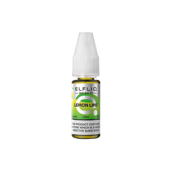 10mg ELFLIQ By Elf Bar 10ml Nic Salt (50VG/50PG) - Flavour: Lemon lime