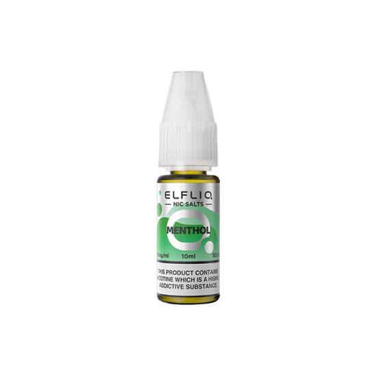 10mg ELFLIQ By Elf Bar 10ml Nic Salt (50VG/50PG) - Flavour: Menthol