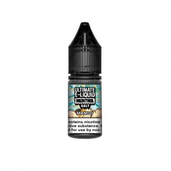 10mg Ultimate E-liquid Menthol Nic Salts 10ml (50VG/50PG) - Flavour: Mango