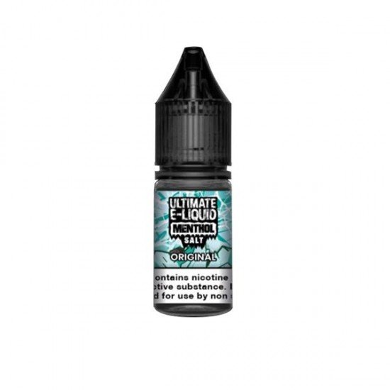 10mg Ultimate E-liquid Menthol Nic Salts 10ml (50VG/50PG) - Flavour: Original