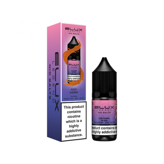 10mg Elux Legend 10ml Nic Salts (50VG/50PG) - Flavour: Fizzy Cherry