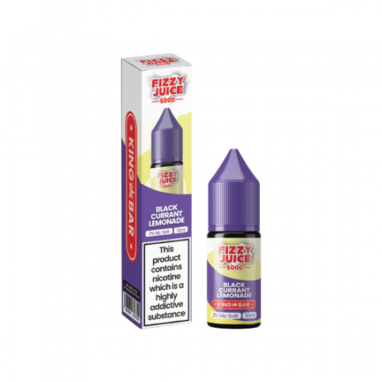 10mg Fizzy Juice King Bar 10ml Nic Salts (50VG/50PG) - Flavour: Blackcurrant Lemonade