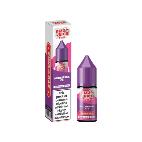 10mg Fizzy Juice King Bar 10ml Nic Salts (50VG/50PG) - Flavour: Wildberries Ice