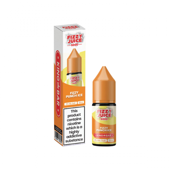 10mg Fizzy Juice King Bar 10ml Nic Salts (50VG/50PG) - Flavour: Fizzy Punch Ice