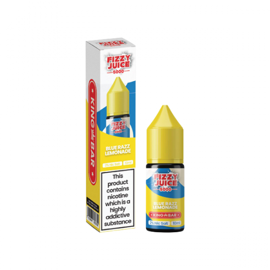 10mg Fizzy Juice King Bar 10ml Nic Salts (50VG/50PG) - Flavour: Blue Razz Lemonade