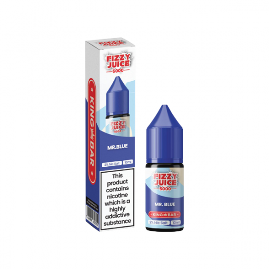 10mg Fizzy Juice King Bar 10ml Nic Salts (50VG/50PG) - Flavour: Mr Blue