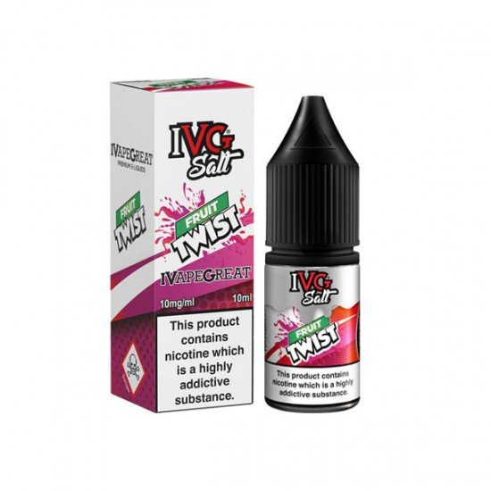 10mg I VG Drinks Salts 10ml Nic Salts (50VG/50PG) - Flavour: Fruit Twist