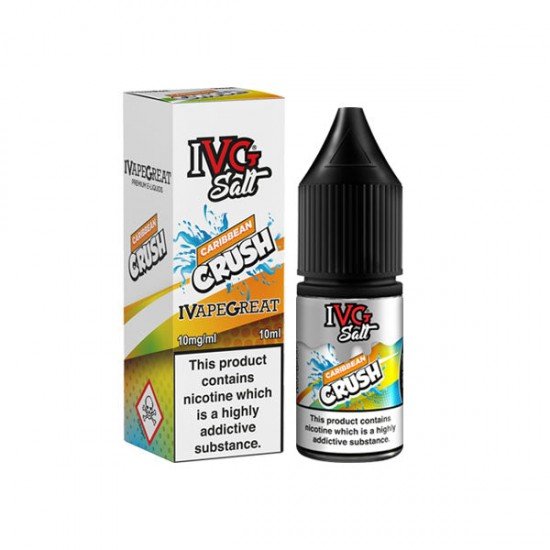 10mg I VG Drinks Salts 10ml Nic Salts (50VG/50PG) - Flavour: Caribbean Crush