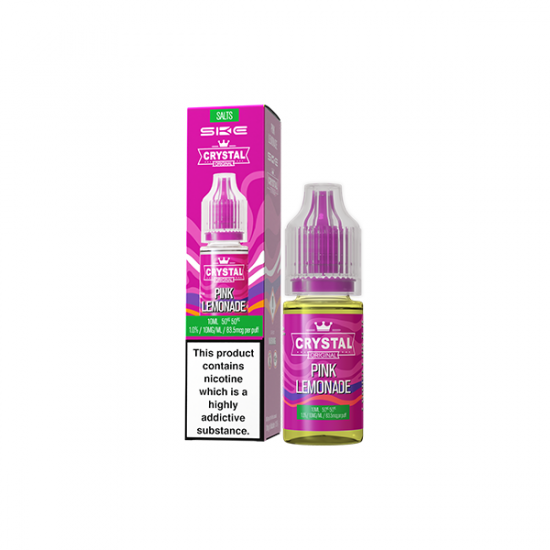 10mg SKE Crystal Original 10ml Nic Salts (50VG/50PG) - Flavour: Pink Lemonade