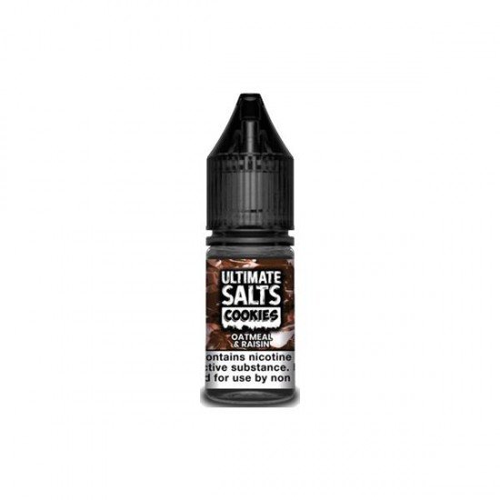 10mg Ultimate Puff Salts Cookies 10ML Flavoured Nic Salts (50VG/50PG) - Flavour: Oatmeal & Rasin