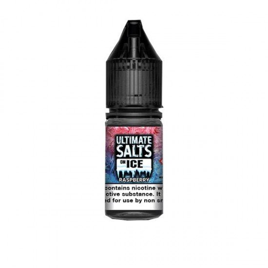 10mg Ultimate Puff Salts On Ice 10ml Flavoured Nic Salts (50VG/50PG) - Flavour: Raspberry