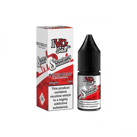 10mg I VG Salt 10ml Nic Salts (50VG/50PG) - Flavour: Strawberry Sensation