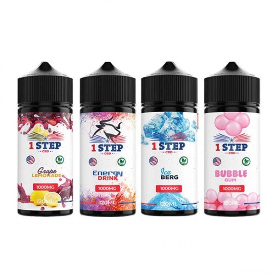 1 Step CBD 1000mg CBD E-liquid 120ml (BUY 1 GET 1 FREE) - Flavour: Strawberry Watermelon