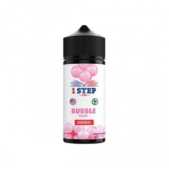 1 Step CBD 2000mg CBD E-liquid 120ml (BUY 1 GET 1 FREE) - Flavour: Bubblegum