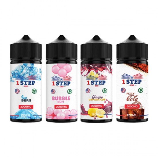 1 Step CBD 2000mg CBD E-liquid 120ml (BUY 1 GET 1 FREE) - Flavour: Strawberry Watermelon