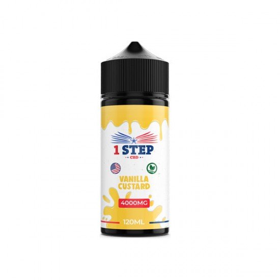 1 Step CBD 4000mg CBD E-liquid 120ml (BUY 1 GET 1 FREE) - Flavour: Vanilla Custard