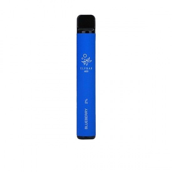 20mg ELF Bar Disposable Vape Pod 600 Puffs - Flavour: Blueberry