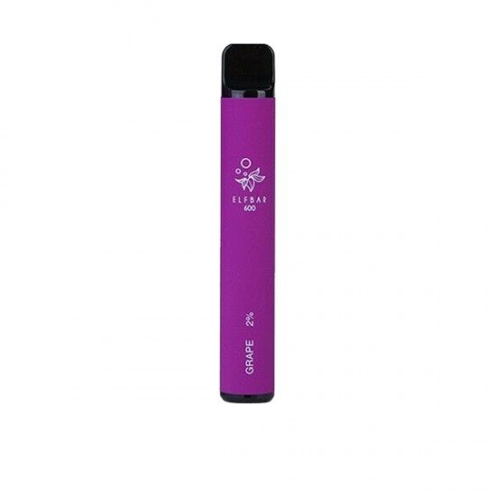 20mg ELF Bar Disposable Vape Pod 600 Puffs - Flavour: Grape