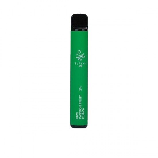 20mg ELF Bar Disposable Vape Pod 600 Puffs - Flavour: Kiwi Fruit Guava