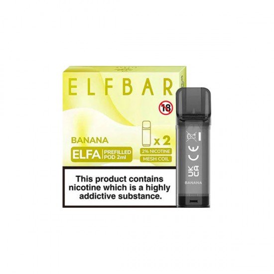 ELF Bar ELFA 20mg Replacement Prefilled Pods 2ml - Flavour: Banana