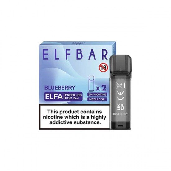 ELF Bar ELFA 20mg Replacement Prefilled Pods 2ml - Flavour: Blueberry