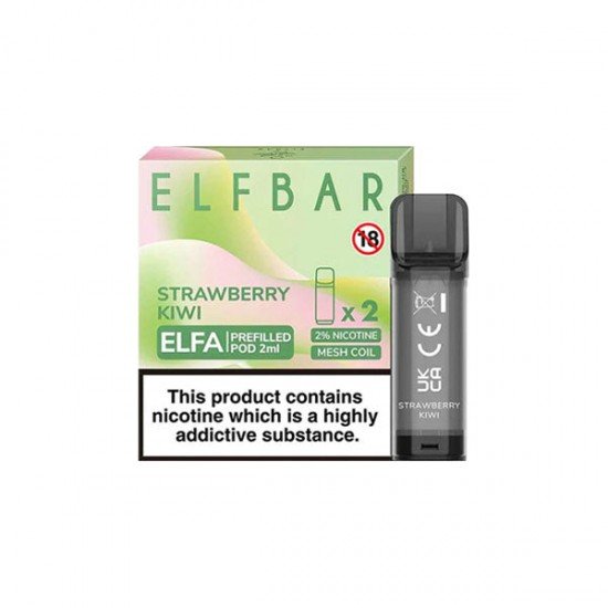 ELF Bar ELFA 20mg Replacement Prefilled Pods 2ml - Flavour: Strawberry Kiwi