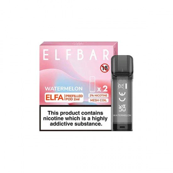 ELF Bar ELFA 20mg Replacement Prefilled Pods 2ml - Flavour: Watermelon