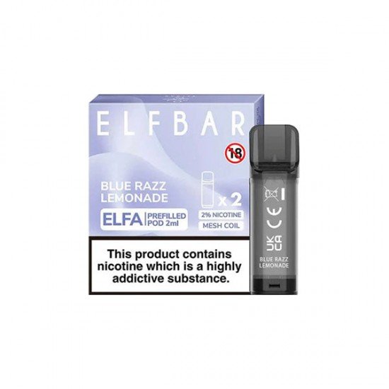 ELF Bar ELFA 20mg Replacement Prefilled Pods 2ml - Flavour: Blue Razz Lemonade