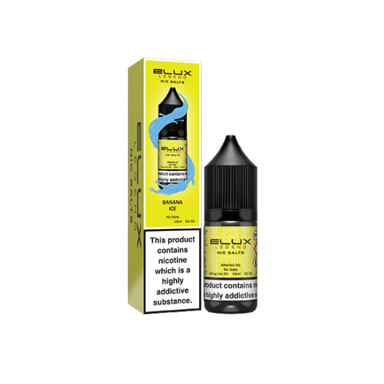 20mg Elux Legend 10ml Nic Salts (50VG/50PG) - Flavour: Banana Ice