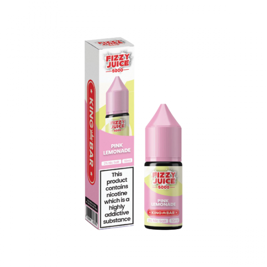 20mg Fizzy Juice King Bar 10ml Nic Salts (50VG/50PG) - Flavour: Pink Lemonade