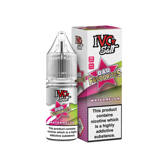 20mg I VG Bar Favourites 10ml Nic Salts (50VG/50PG) - Flavour: Watermelon