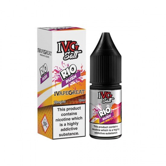 20mg I VG Salts Drinks 10ml Nic Salts (50VG/50PG) - Flavour: Rio Rush