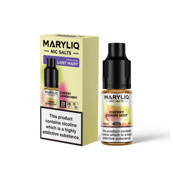 20mg MARYLIQ Nic Salt By Lost Mary 10ml (50VG/50PG) - Flavour: Cherry Lemon Mint