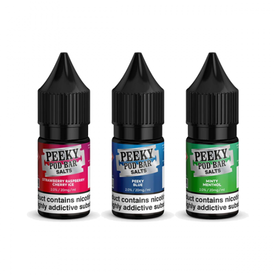 20mg Peeky Blenders Pod Bar 10ml Nic Salts (50VG/50PG) - Flavour: Lemon & Lime