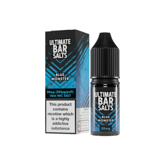 20mg Ultimate Bar Salts 10ml Nic Salts (50VG/50PG) - Flavour: Blue Monster