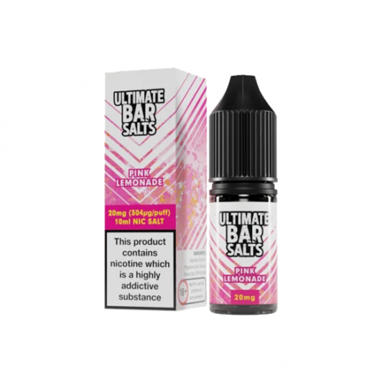 20mg Ultimate Bar Salts 10ml Nic Salts (50VG/50PG) - Flavour: Pink Lemonade