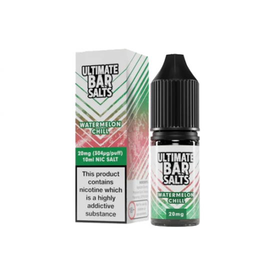 20mg Ultimate Bar Salts 10ml Nic Salts (50VG/50PG) - Flavour: Watermelon Chill