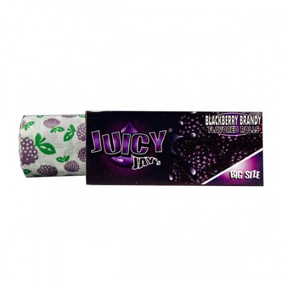 24 Juicy Jay Big Size Flavoured 5M Rolls - Full Box - Flavour: Blackberry Brandy