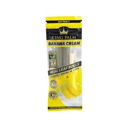 2 King Palm Mini Rolls - Flavour: Banana Cream