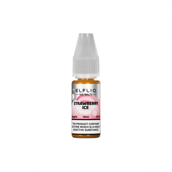 5mg ELFLIQ By Elf Bar 10ml Nic Salt (50VG/50PG) - Flavour: Strawberry Ice Cream(strawberry Snoow)