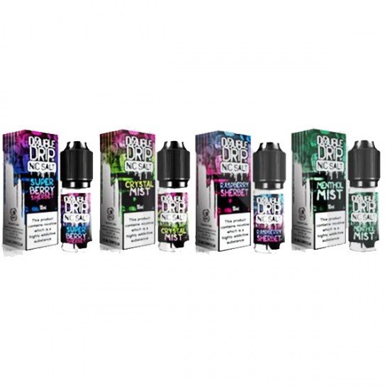 10MG Double Drip 10ML Flavoured Nic Salts E Liquid - Flavour: Berry Ice