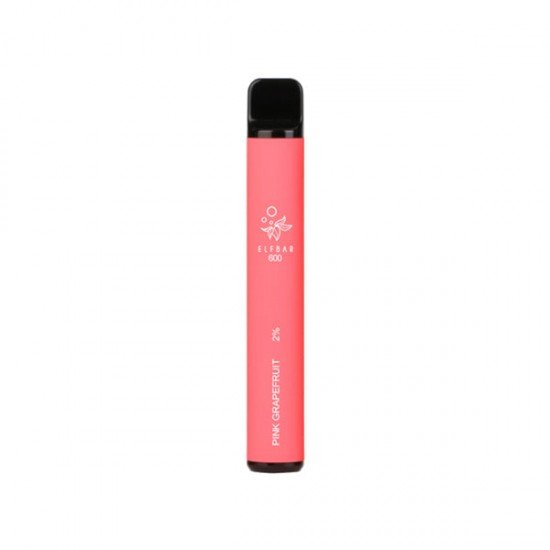 20mg ELF Bar Disposable Vape Pod 600 Puffs - Flavour: Pink Grape Fruit